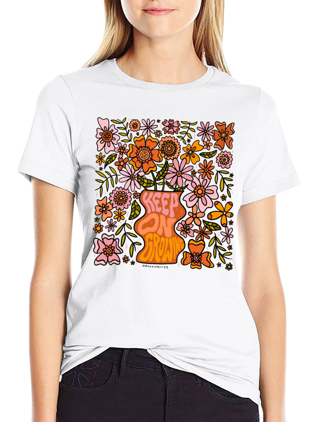 Floral Keep On Growing Graphic Tee