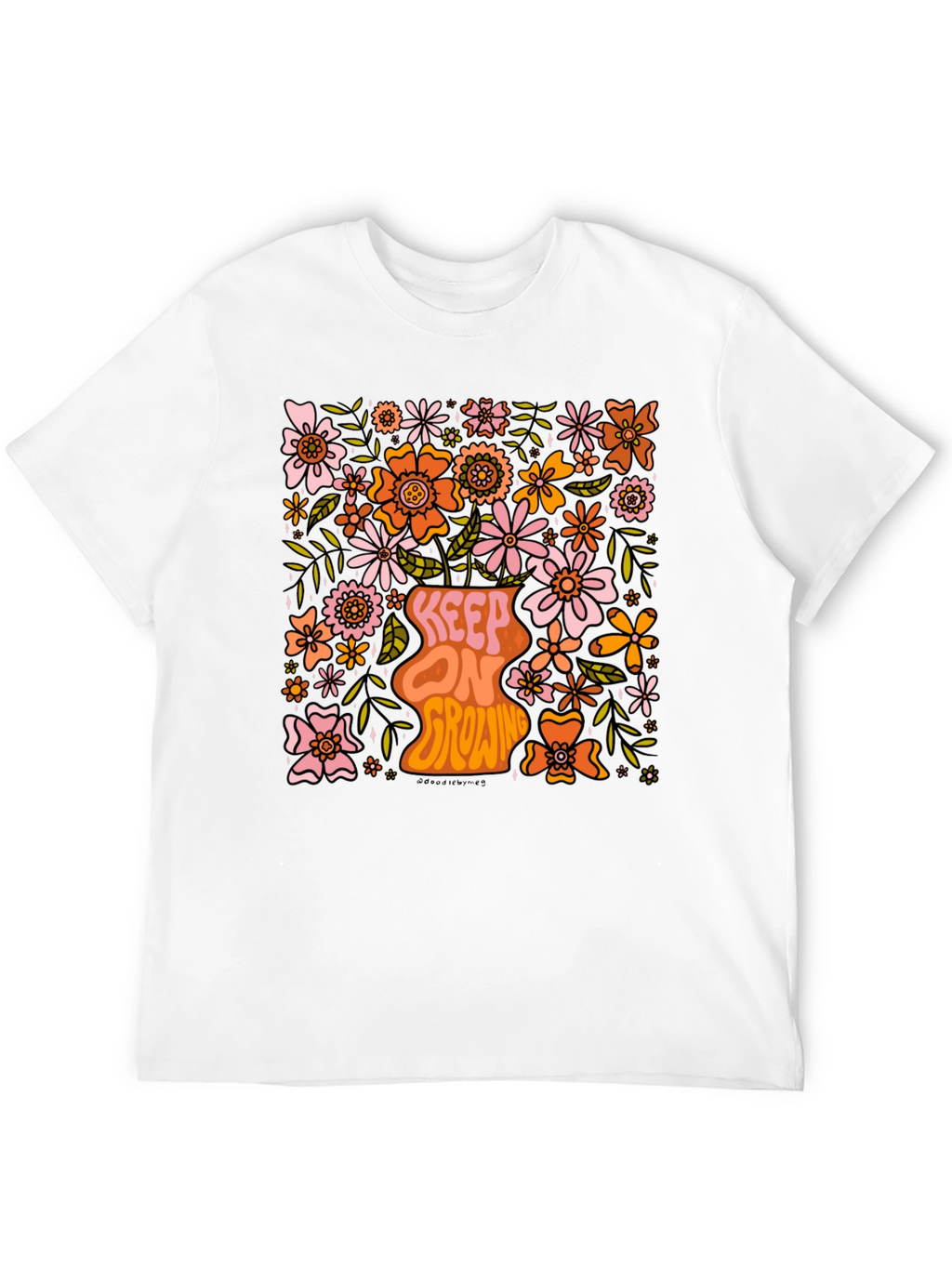Floral Keep On Growing Graphic Tee