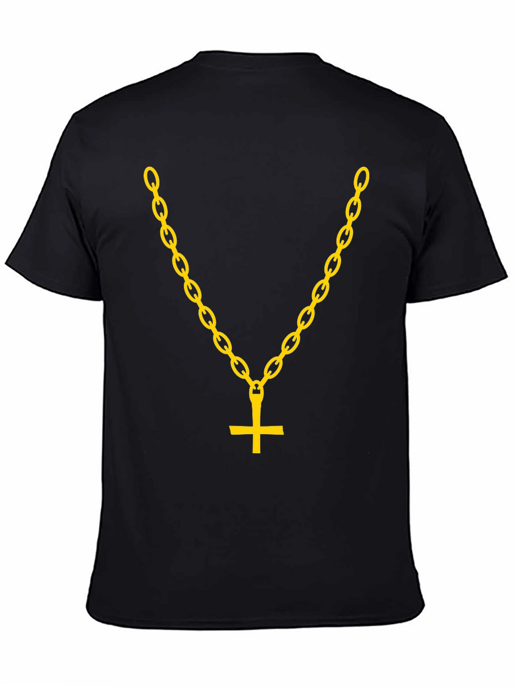 Inverted Cross Chain Graphic Tee - Bold Statement Shirt