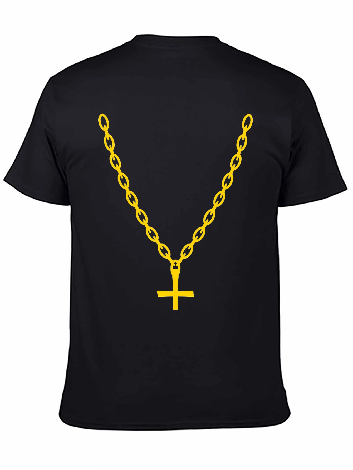 Inverted Cross Chain Graphic Tee - Bold Statement Shirt