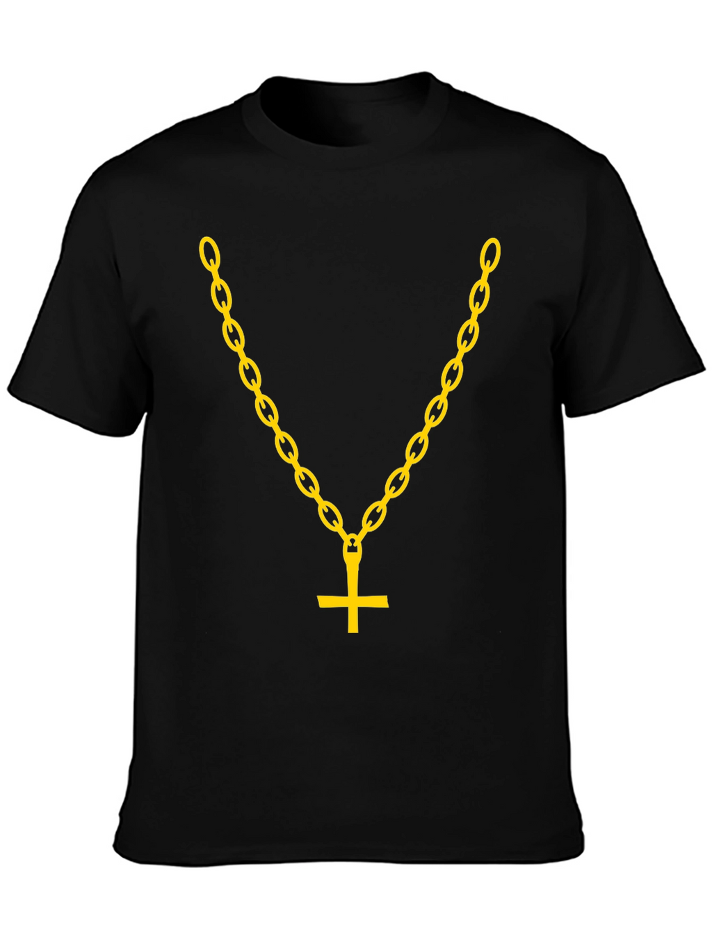 Inverted Cross Chain Graphic Tee - Bold Statement Shirt