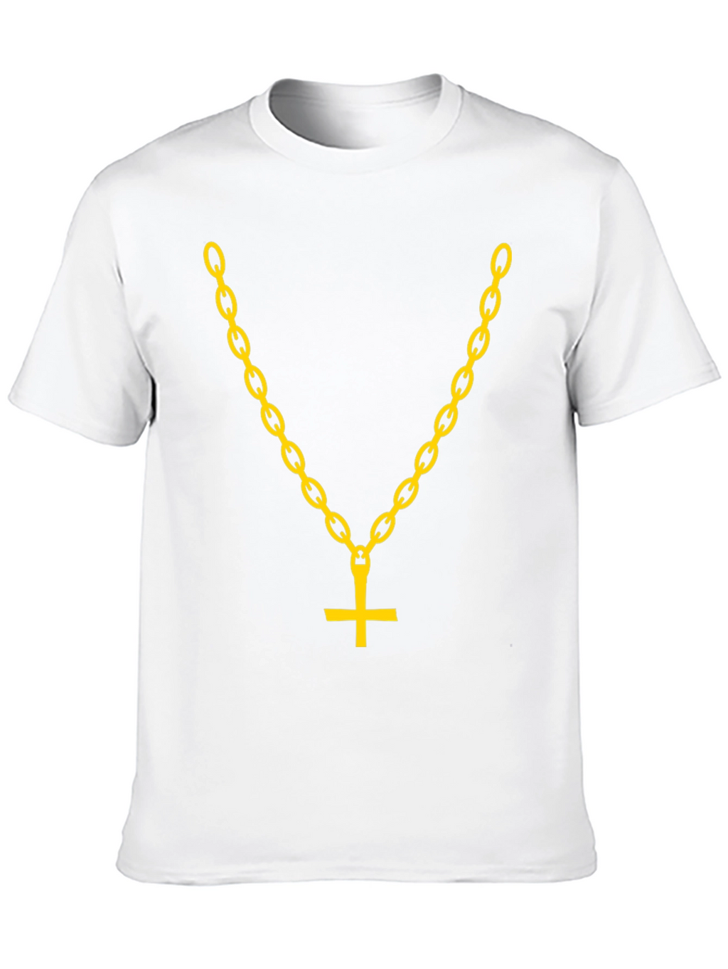 Inverted Cross Chain Graphic Tee - Bold Statement Shirt