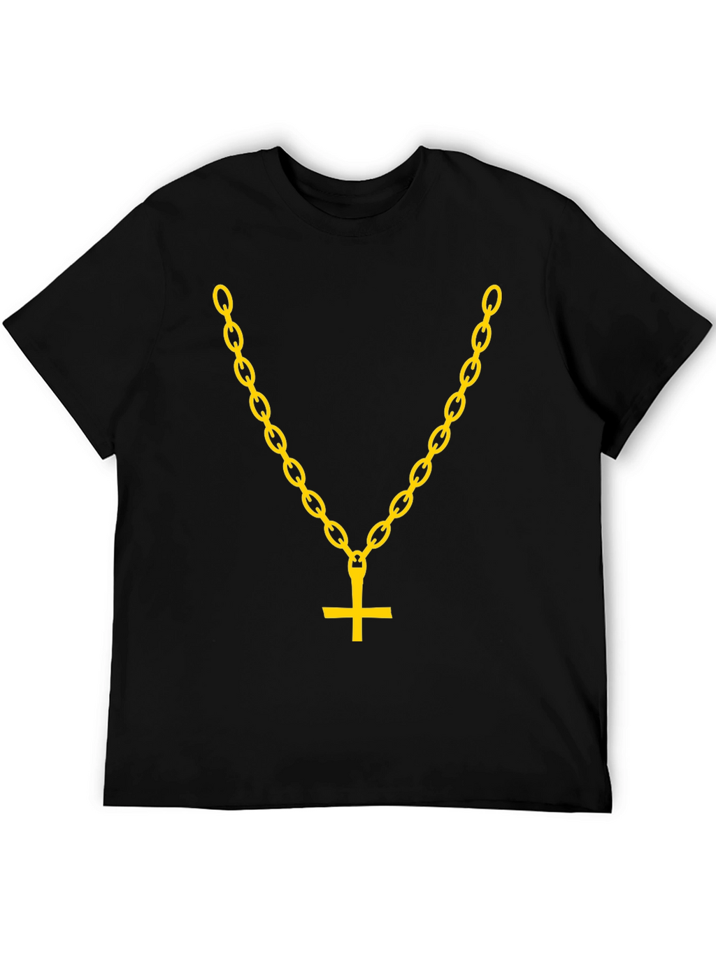 Inverted Cross Chain Graphic Tee - Bold Statement Shirt