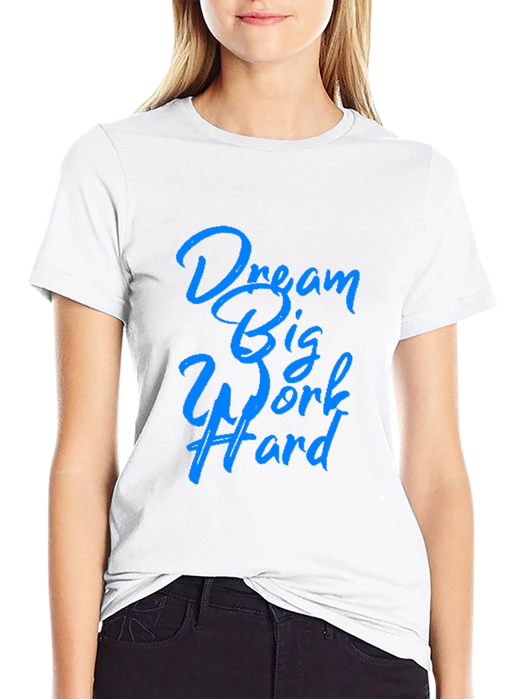 Dream Big Work Hard Black Tee