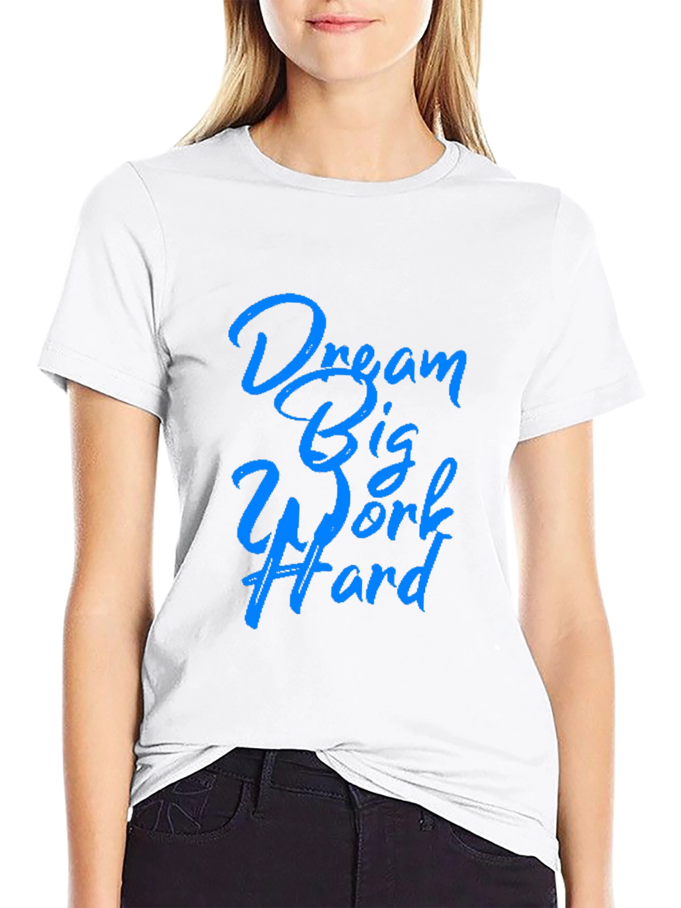 Dream Big Work Hard Black Tee