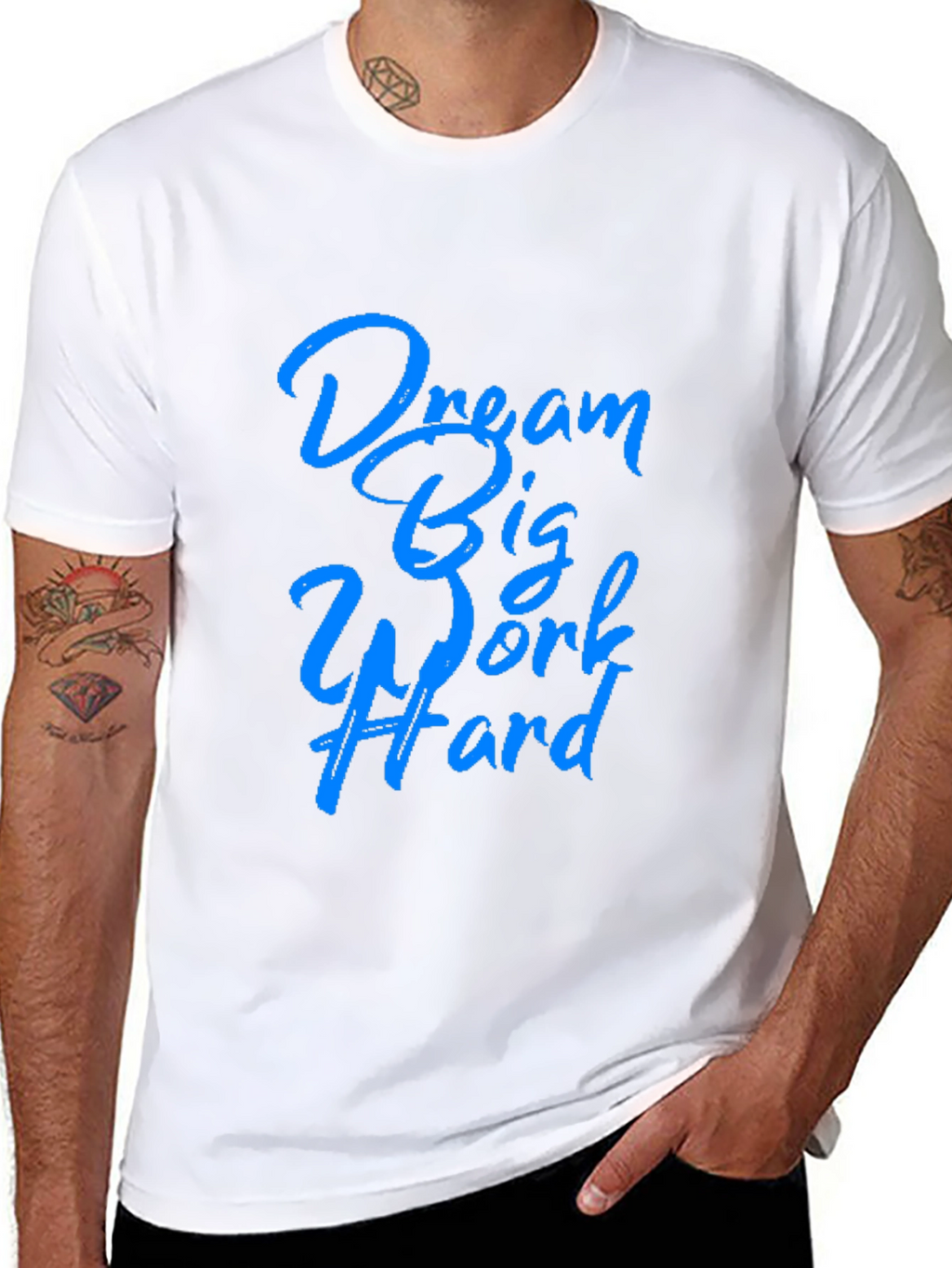 Dream Big Work Hard Black Tee