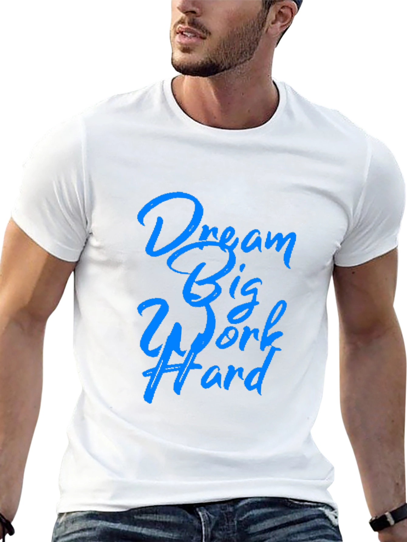 Dream Big Work Hard Black Tee