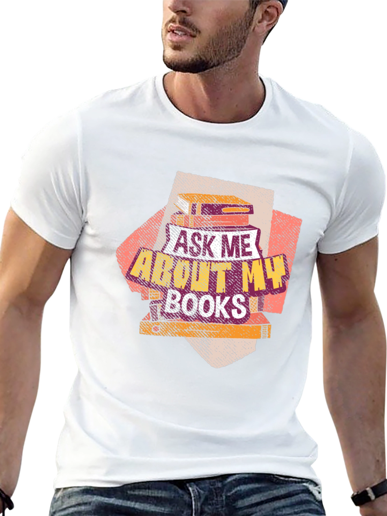 Ask Me About My Books T-Shirt Book Lover Tee