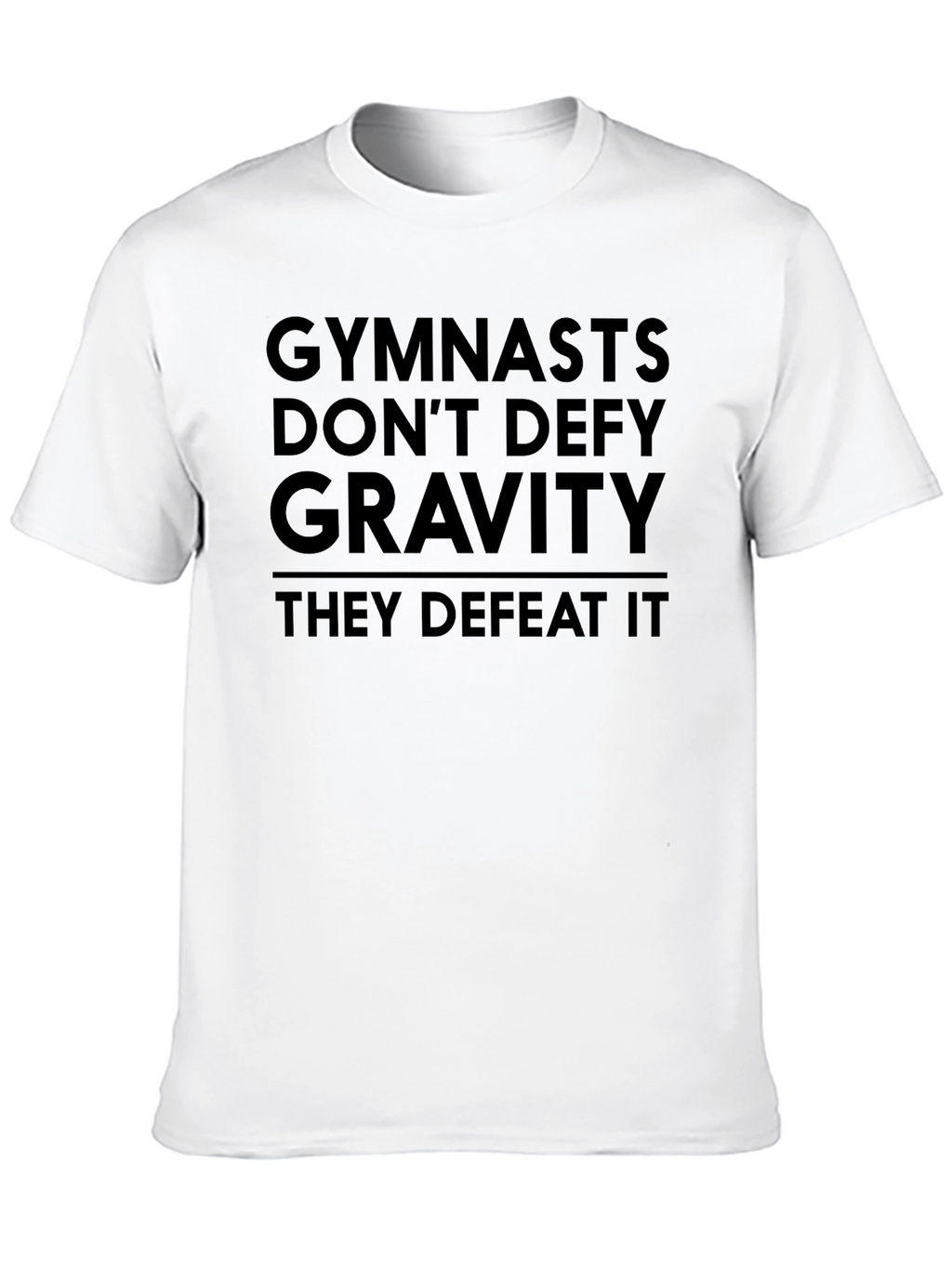 Gymnasts Defeat Gravity Black Graphic T-Shirt