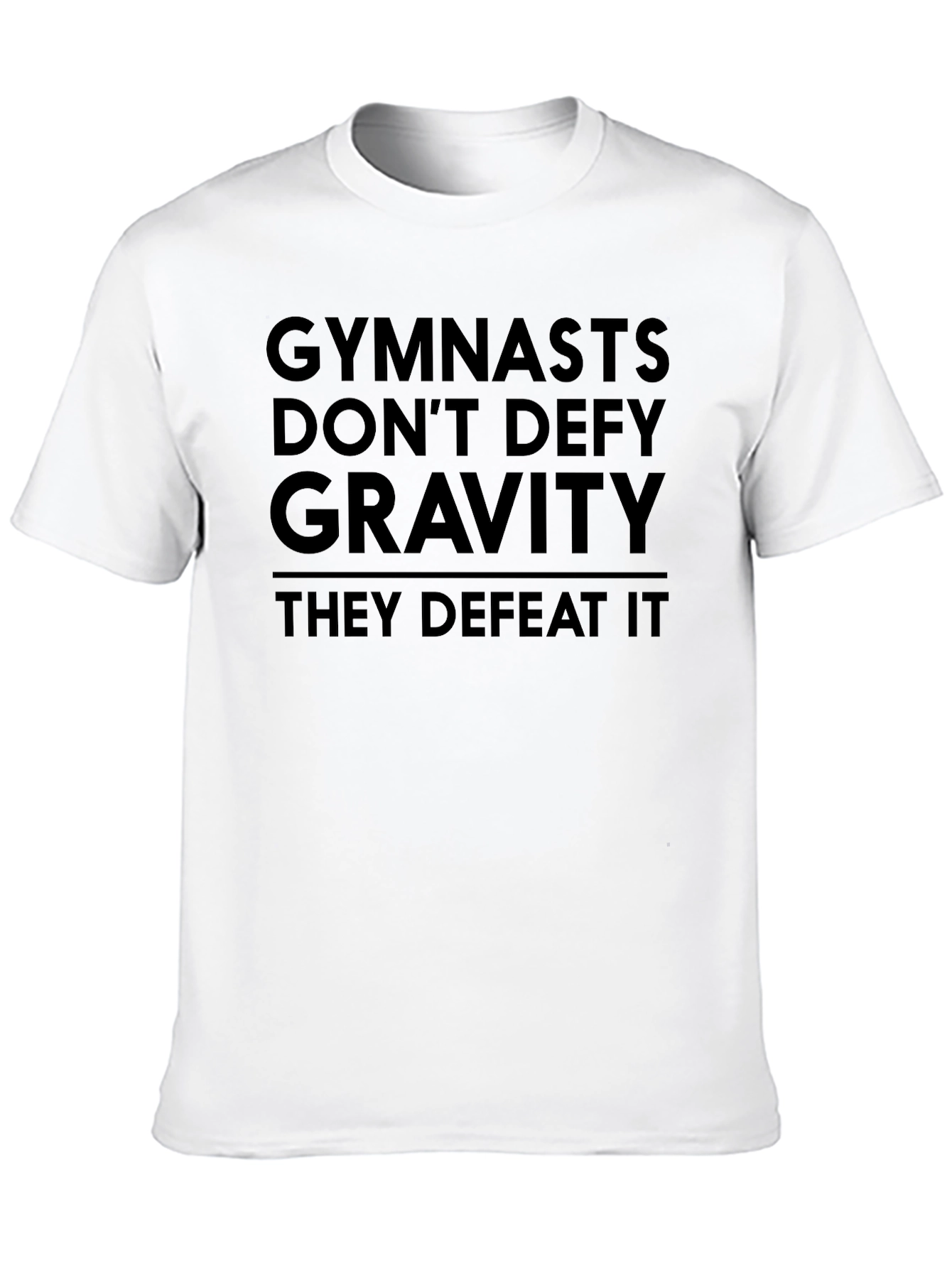 Gymnasts Defeat Gravity Black Graphic T-Shirt
