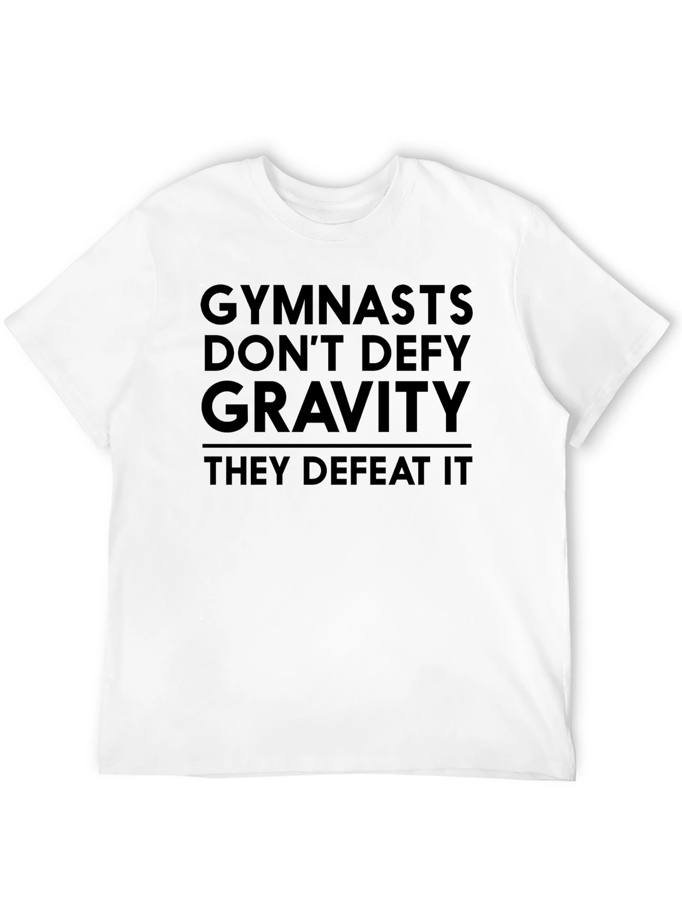 Gymnasts Defeat Gravity Black Graphic T-Shirt