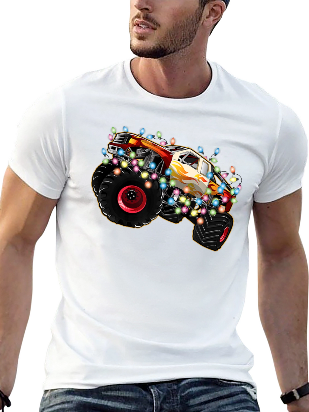 Monster Truck Christmas Lights T-Shirt