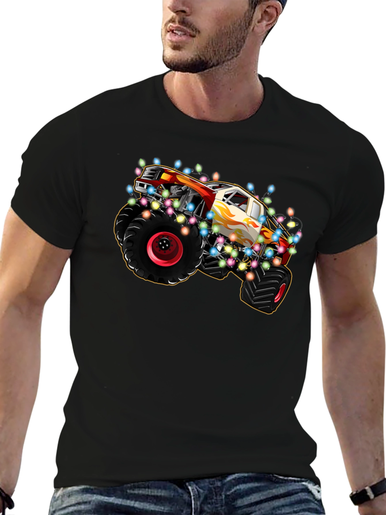 Monster Truck Christmas Lights T-Shirt