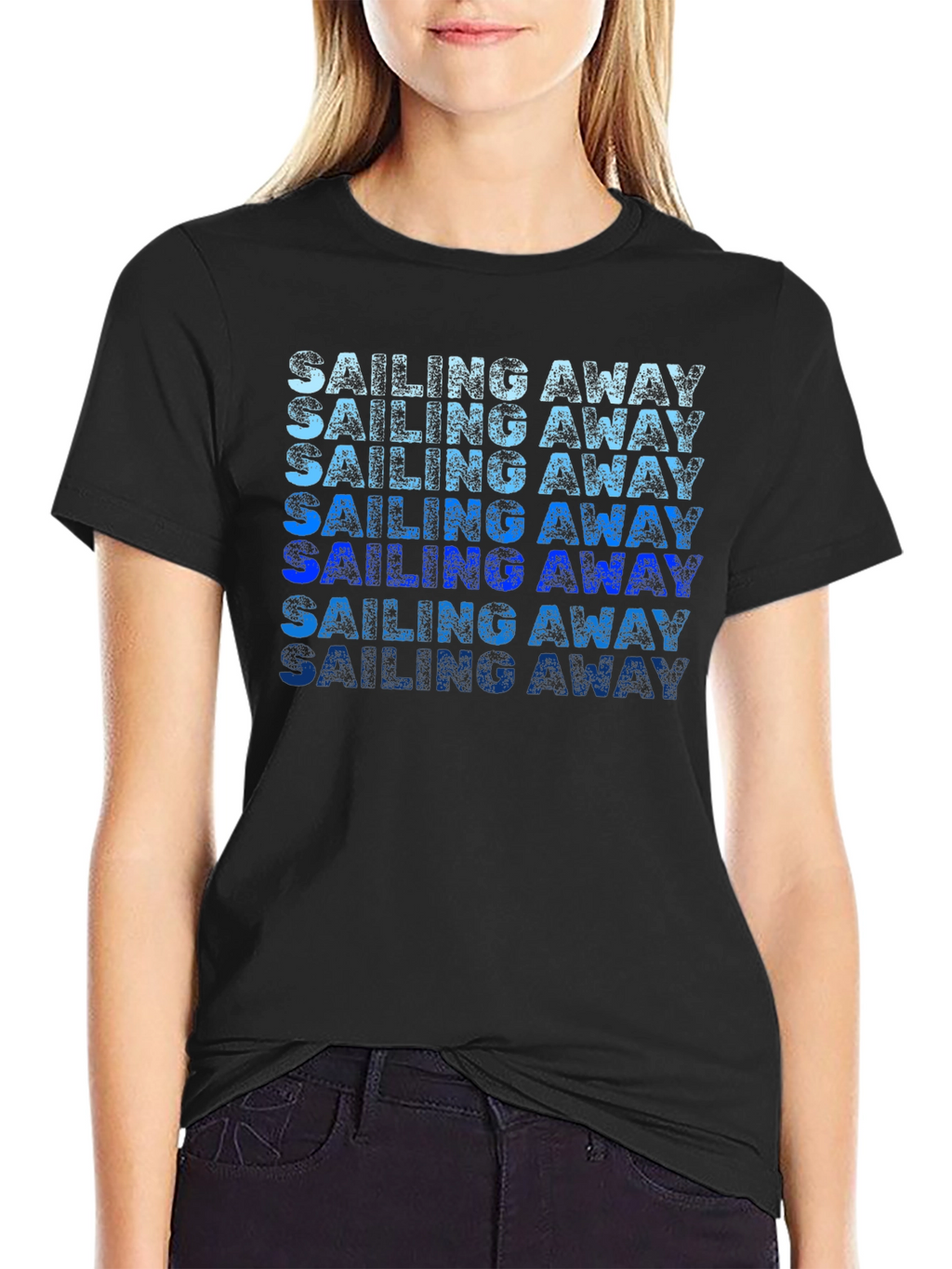 Sailing Away Gradient Graphic Tee - Classic Comfort