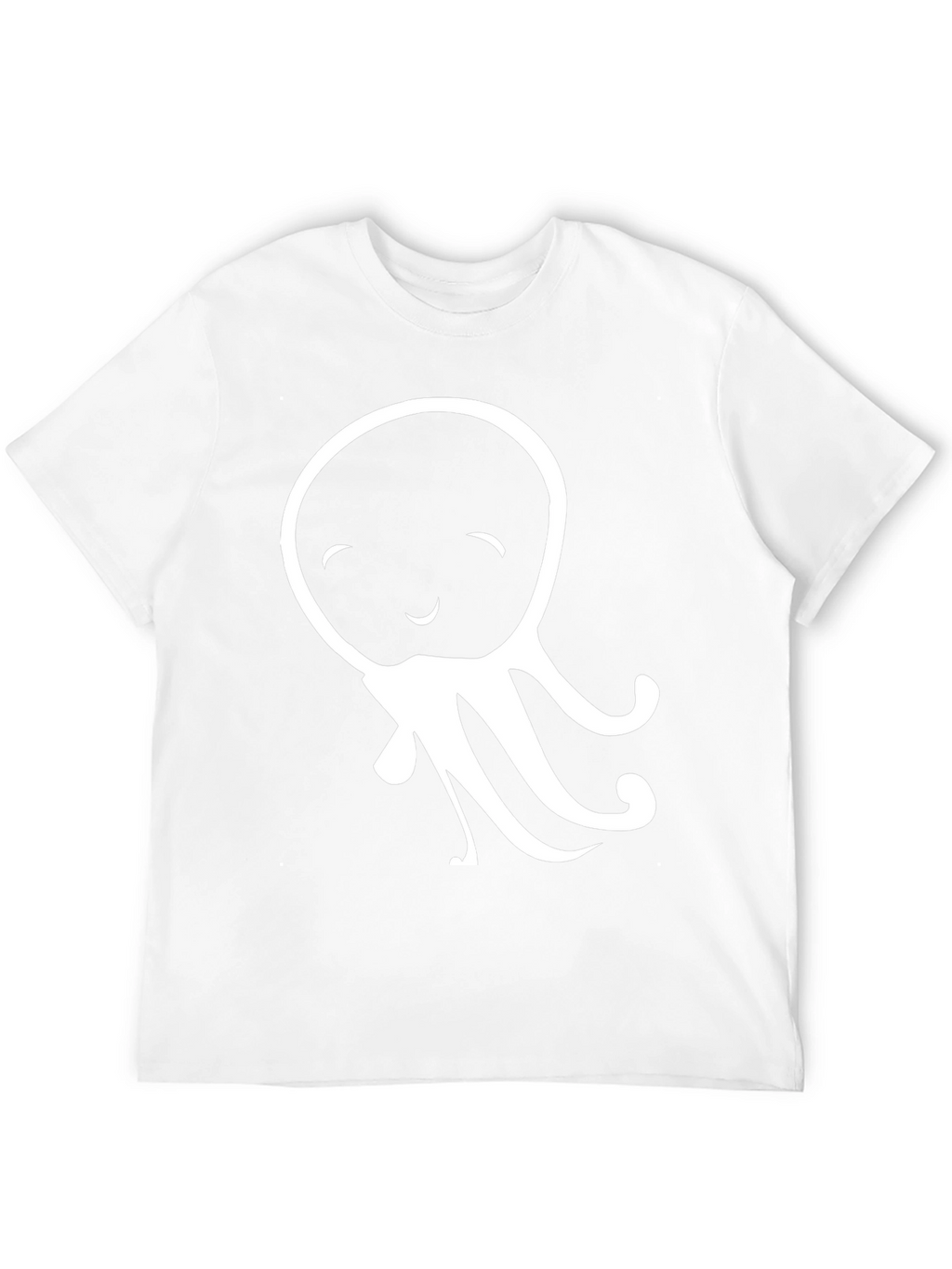 Cute Octopus Graphic Tee - Black