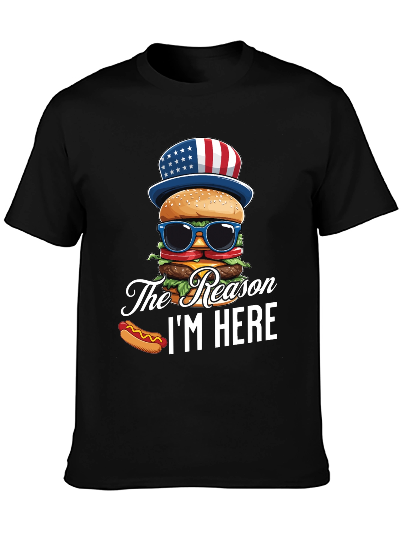 Patriotic Burger T-Shirt - The Reason Im Here