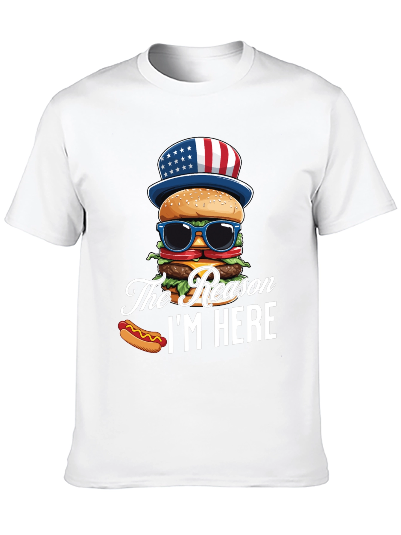 Patriotic Burger T-Shirt - The Reason Im Here