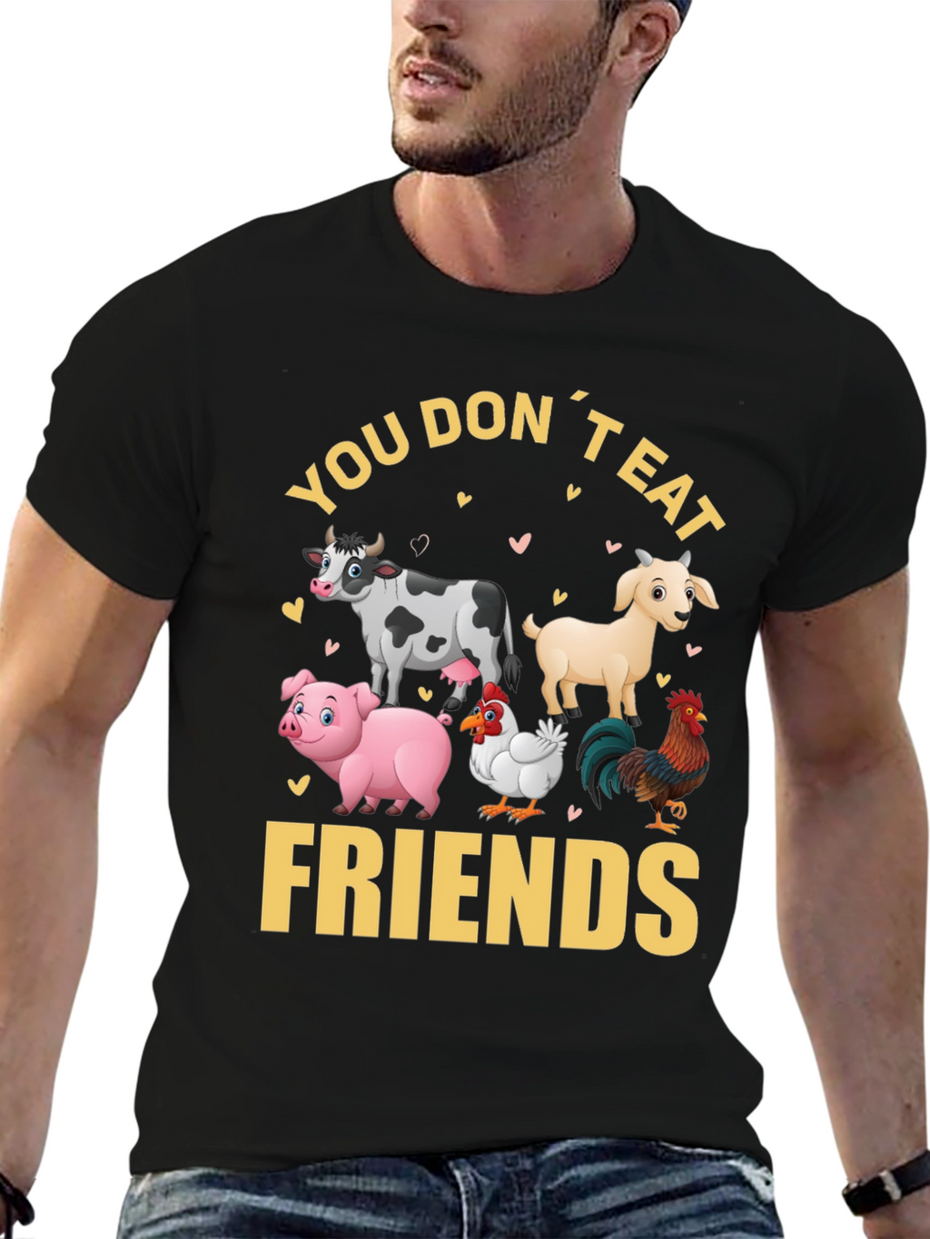 Vegan T-Shirt - You Dont Eat Friends