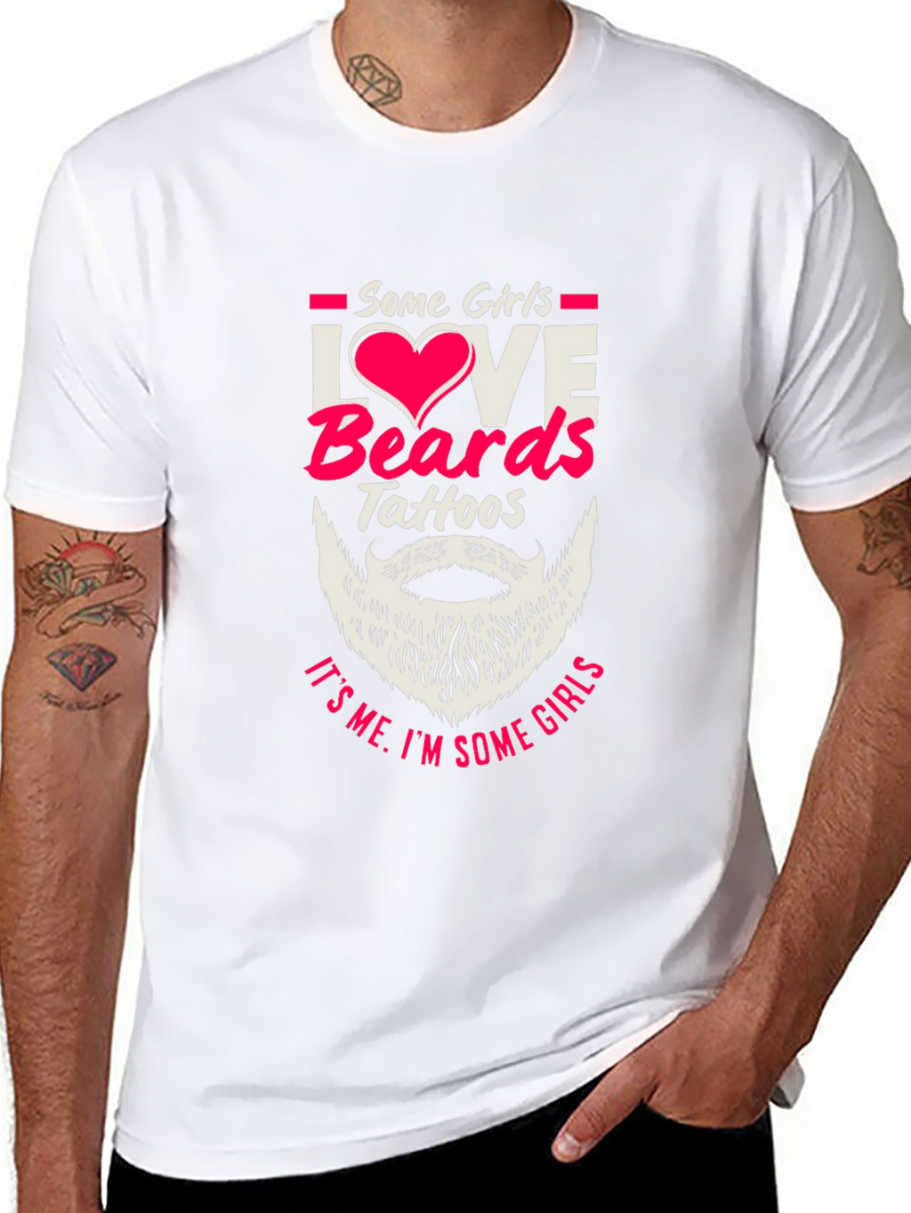 Beards & Tattoos Graphic T-Shirt - Love It!