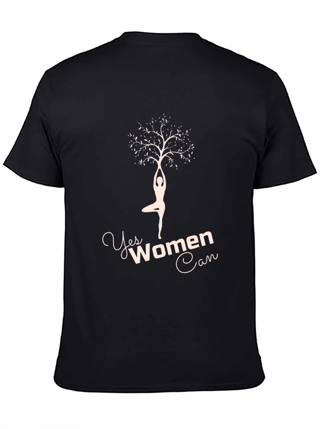 Yes Women Can Tree Yoga Tee - Black