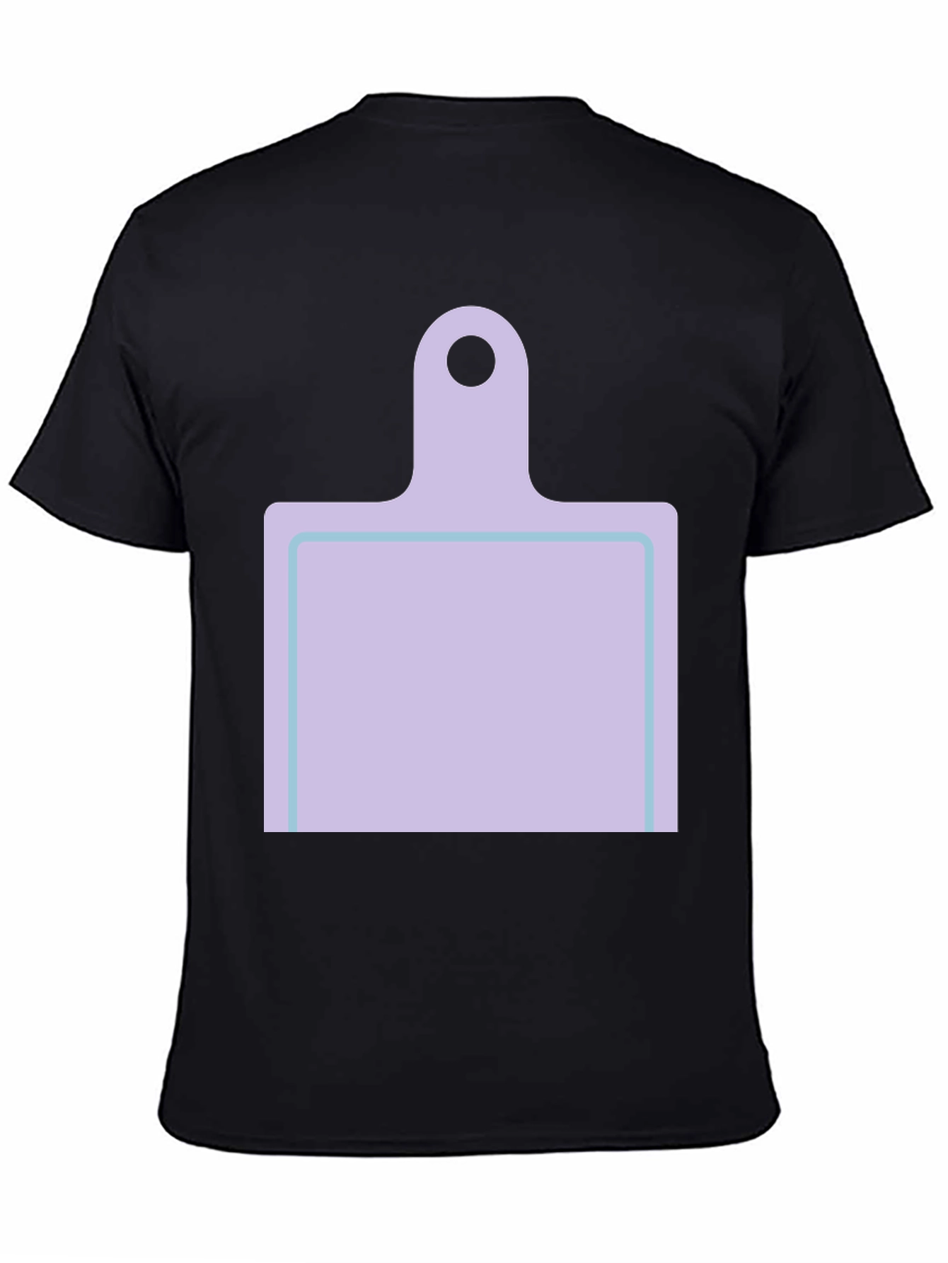Novelty Cutting Board Graphic Tee - Black Casual Shirt
