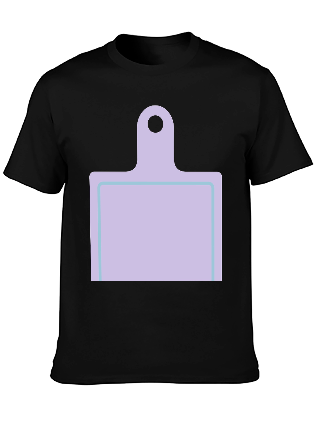 Novelty Cutting Board Graphic Tee - Black Casual Shirt