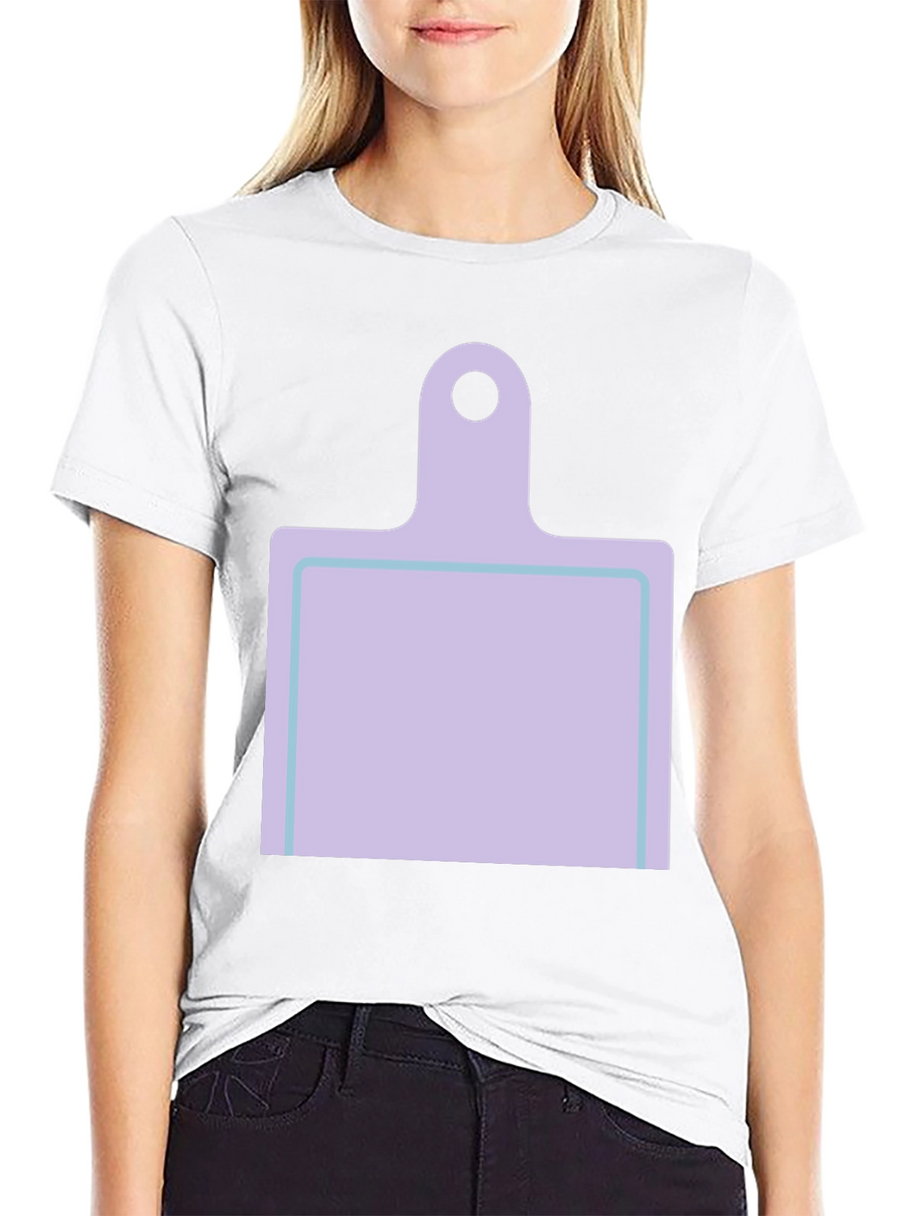 Novelty Cutting Board Graphic Tee - Black Casual Shirt