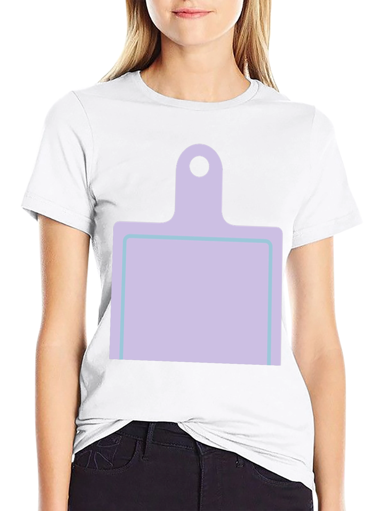 Novelty Cutting Board Graphic Tee - Black Casual Shirt