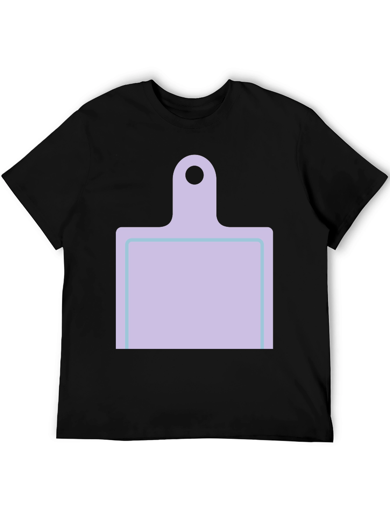 Novelty Cutting Board Graphic Tee - Black Casual Shirt