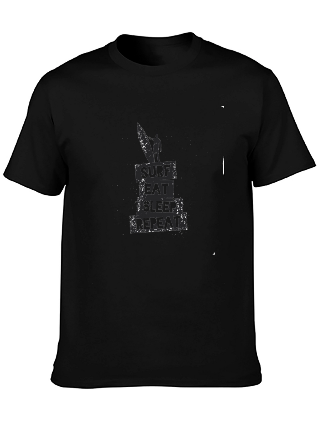 Surf Eat Sleep Repeat Black T-Shirt