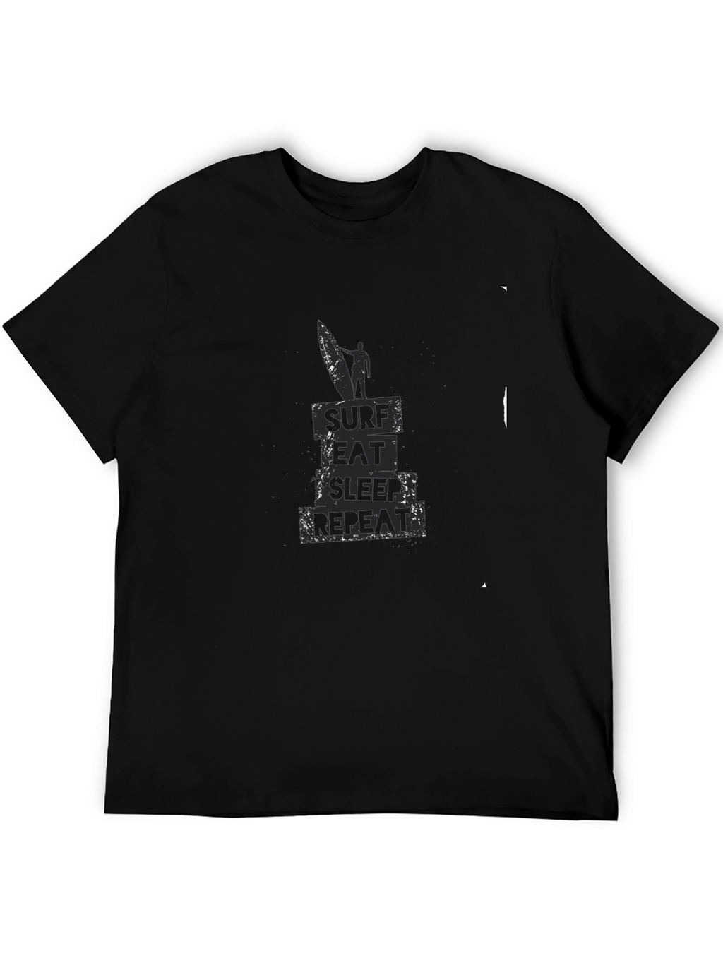 Surf Eat Sleep Repeat Black T-Shirt