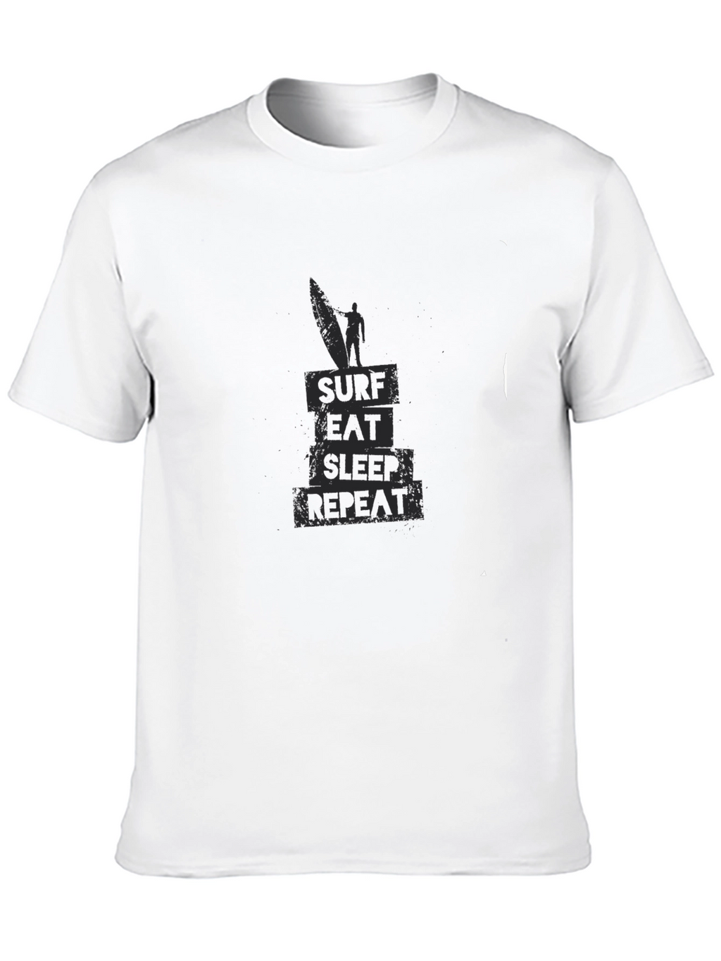Surf Eat Sleep Repeat Black T-Shirt