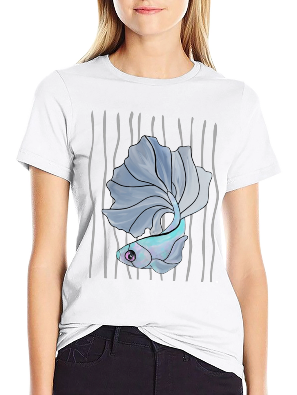 Betta Fish Graphic Tee - Mens Black T-Shirt