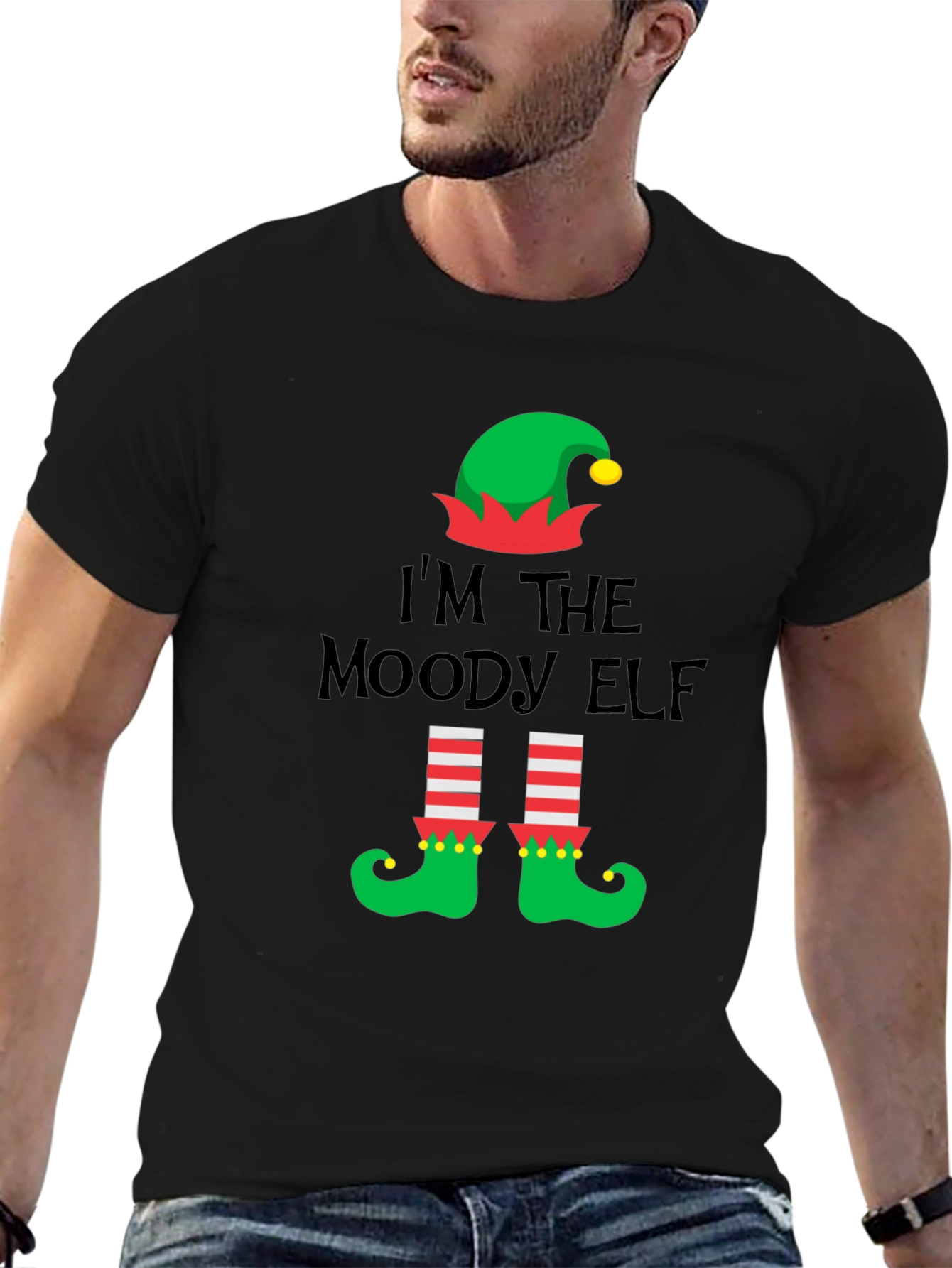 Moody Elf Christmas T-Shirt