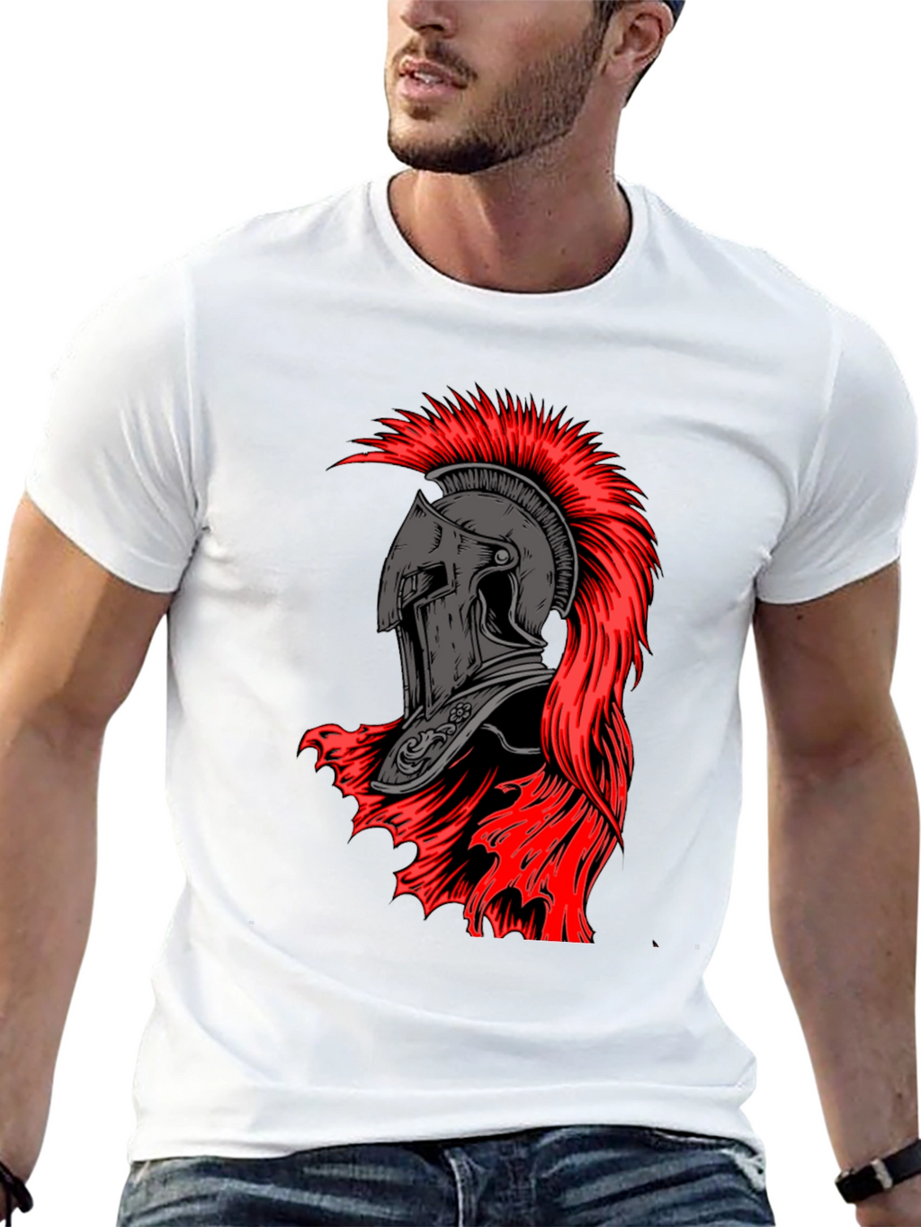 Spartan Helmet Graphic Tee - Black