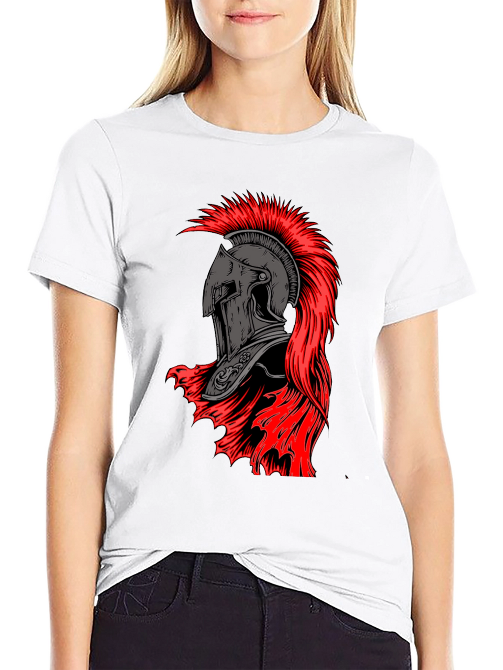 Spartan Helmet Graphic Tee - Black