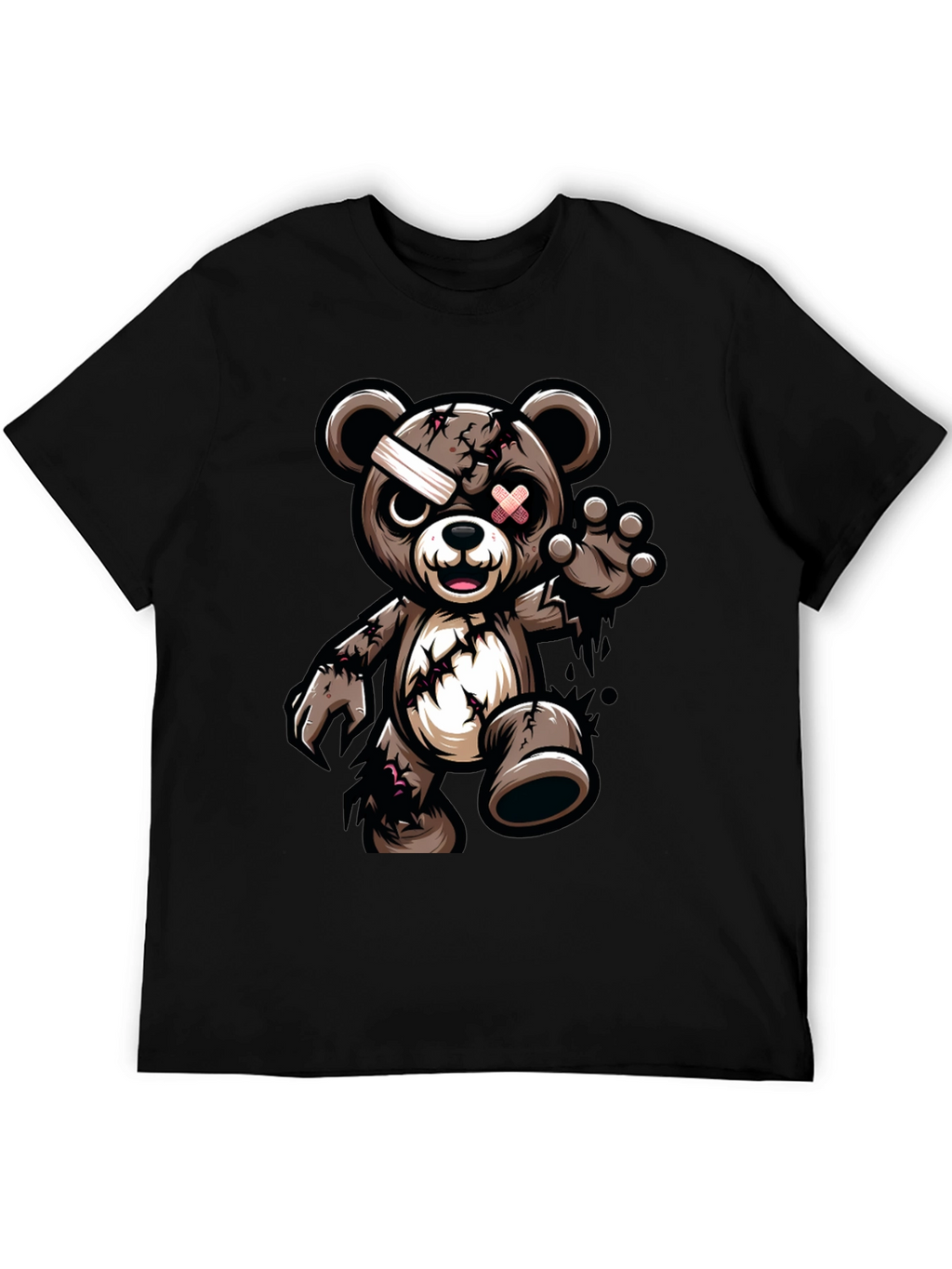Zombie Teddy Bear Graphic T-Shirt