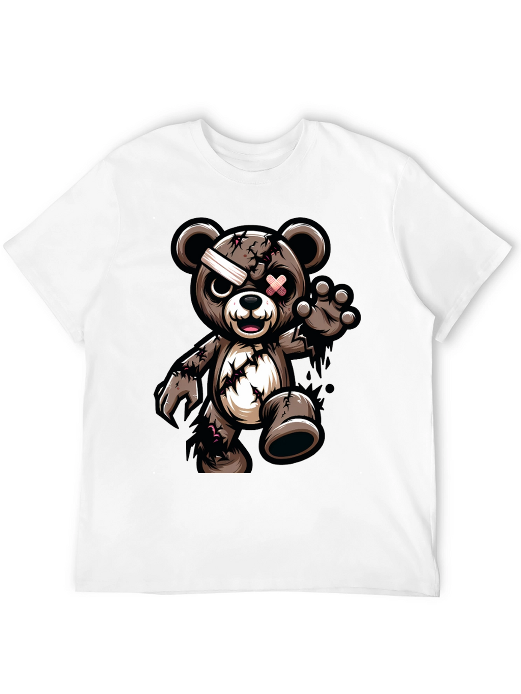 Zombie Teddy Bear Graphic T-Shirt