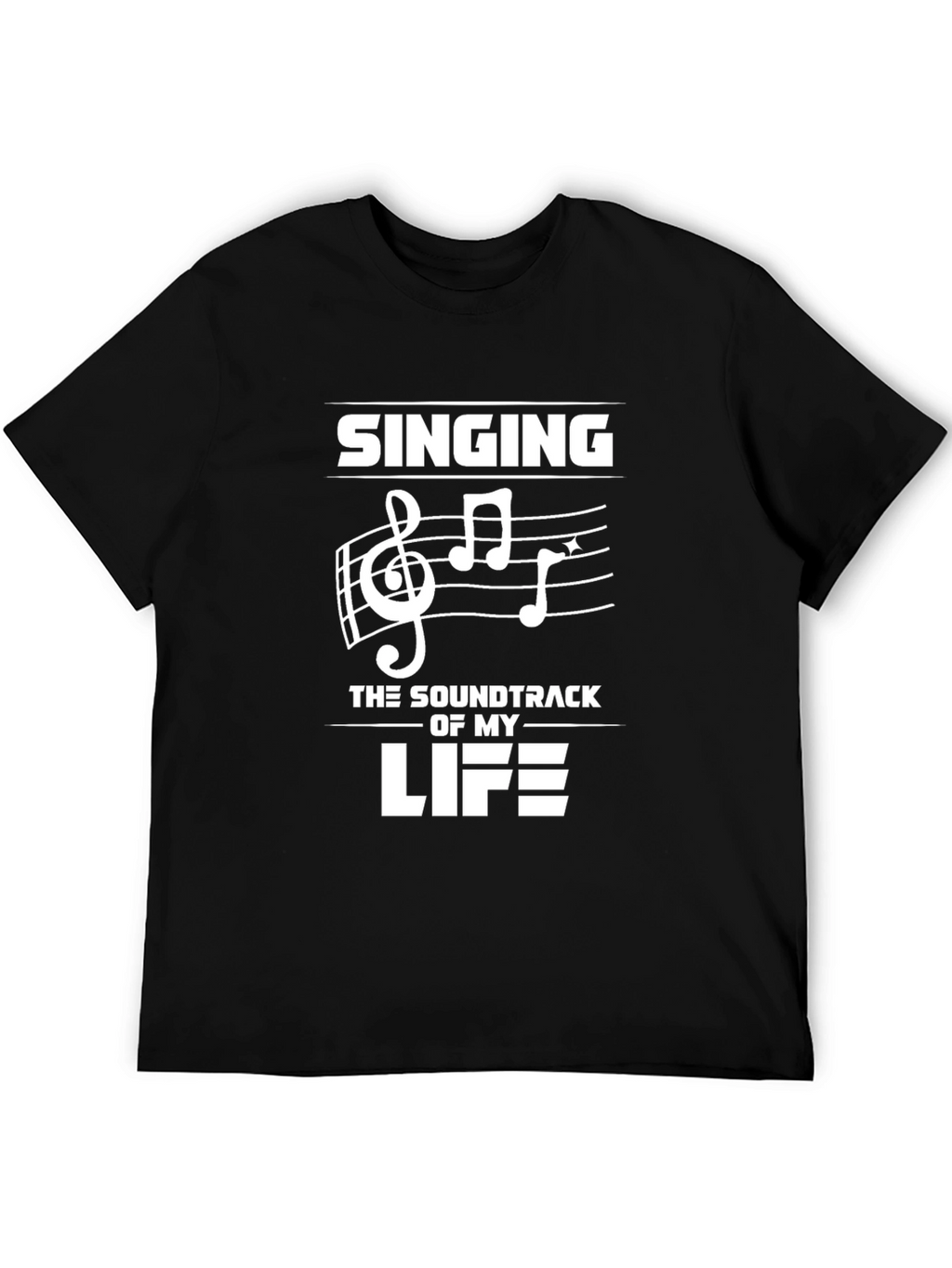 Singing Soundtrack of My Life T-Shirt - Black