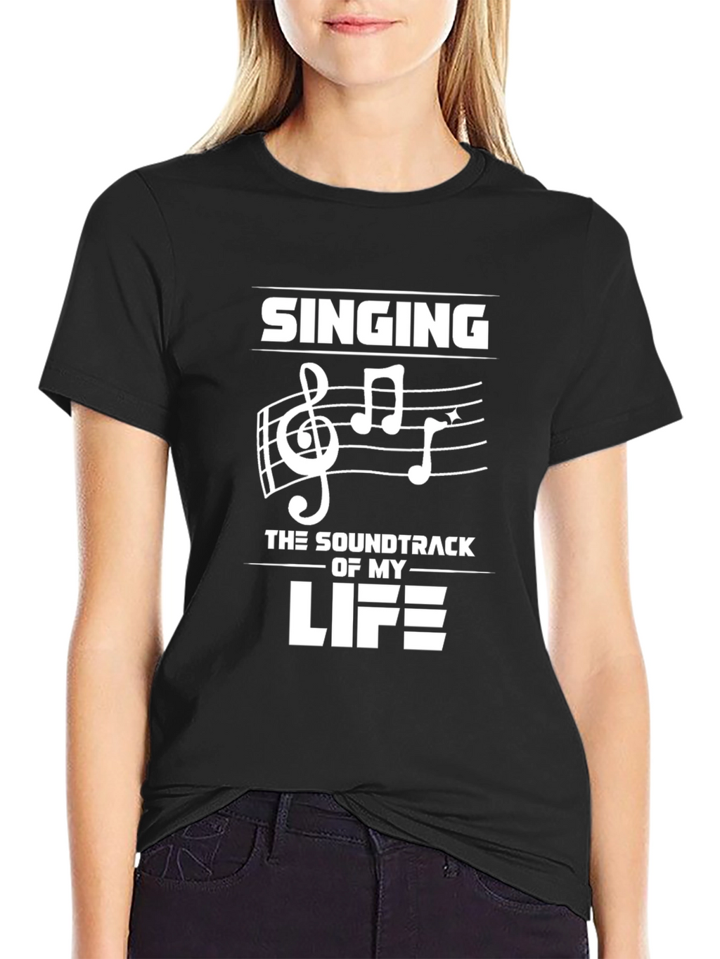 Singing Soundtrack of My Life T-Shirt - Black
