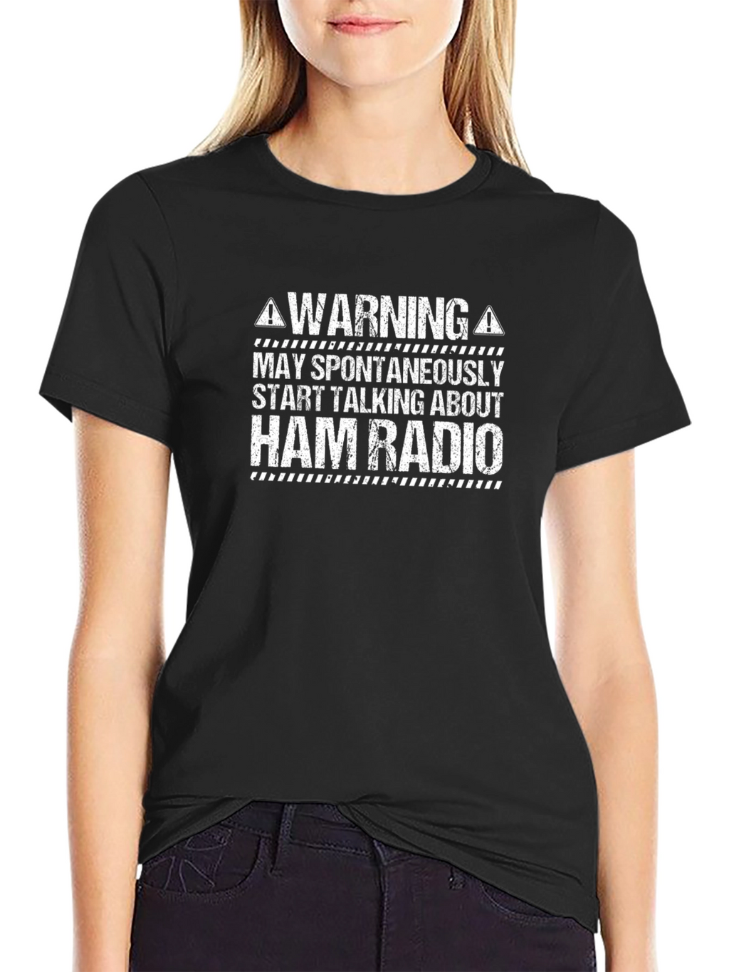 Ham Radio Warning T-Shirt - Spontaneously Talking About