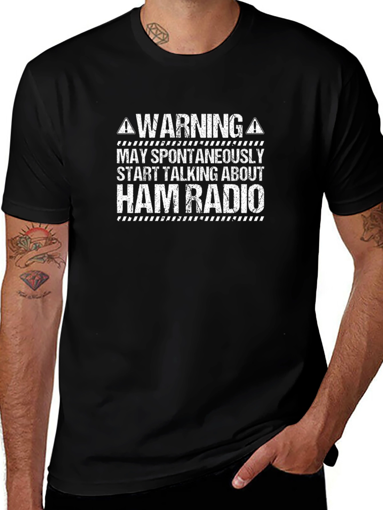 Ham Radio Warning T-Shirt - Spontaneously Talking About