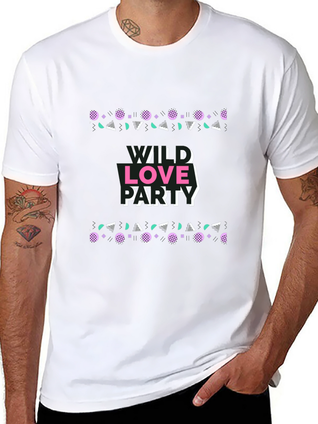 Wild Love Party Graphic Tee - Retro Design