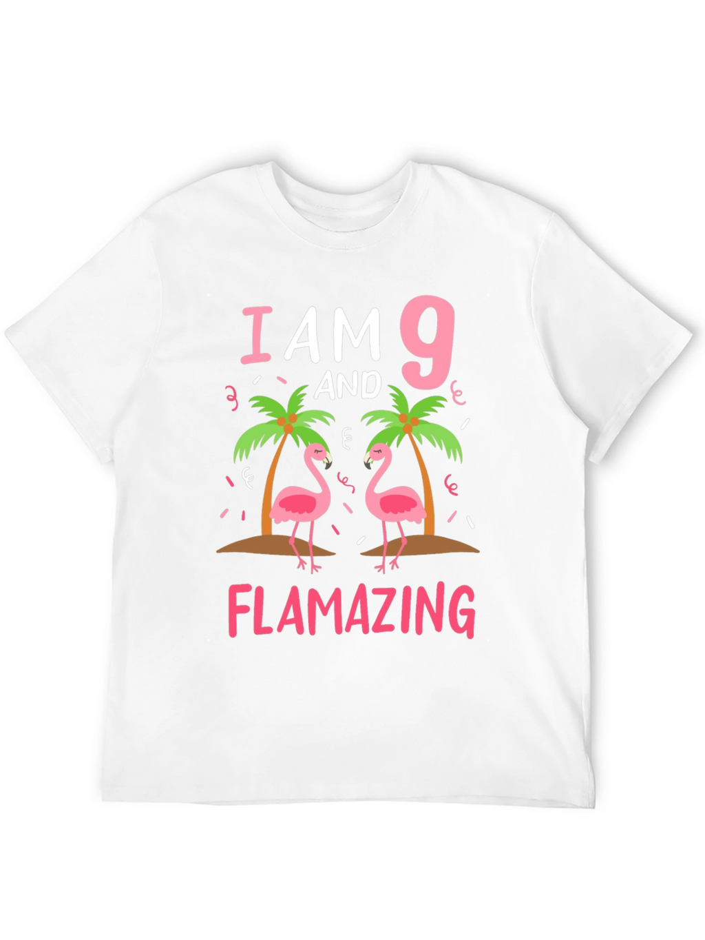 Flamazing 9th Birthday T-Shirt - Cute Flamingo Tee