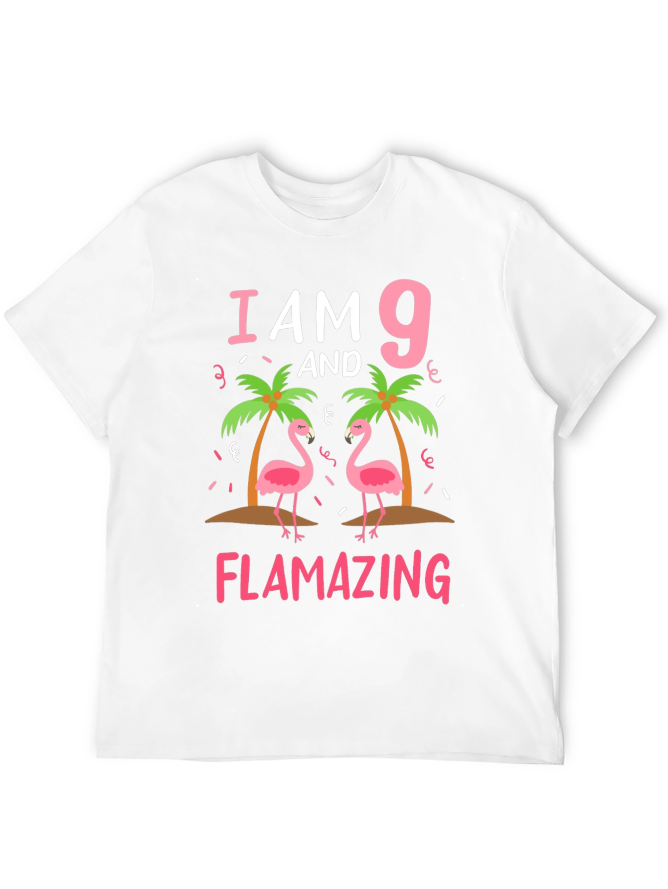 Flamazing 9th Birthday T-Shirt - Cute Flamingo Tee