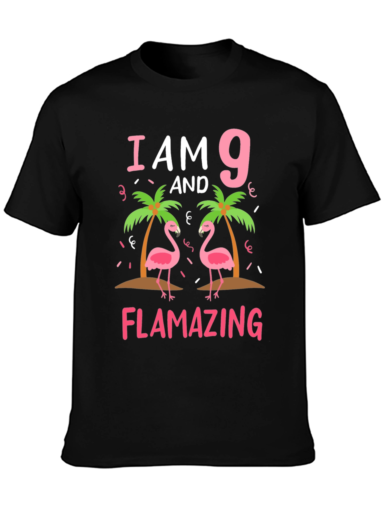 Flamazing 9th Birthday T-Shirt - Cute Flamingo Tee
