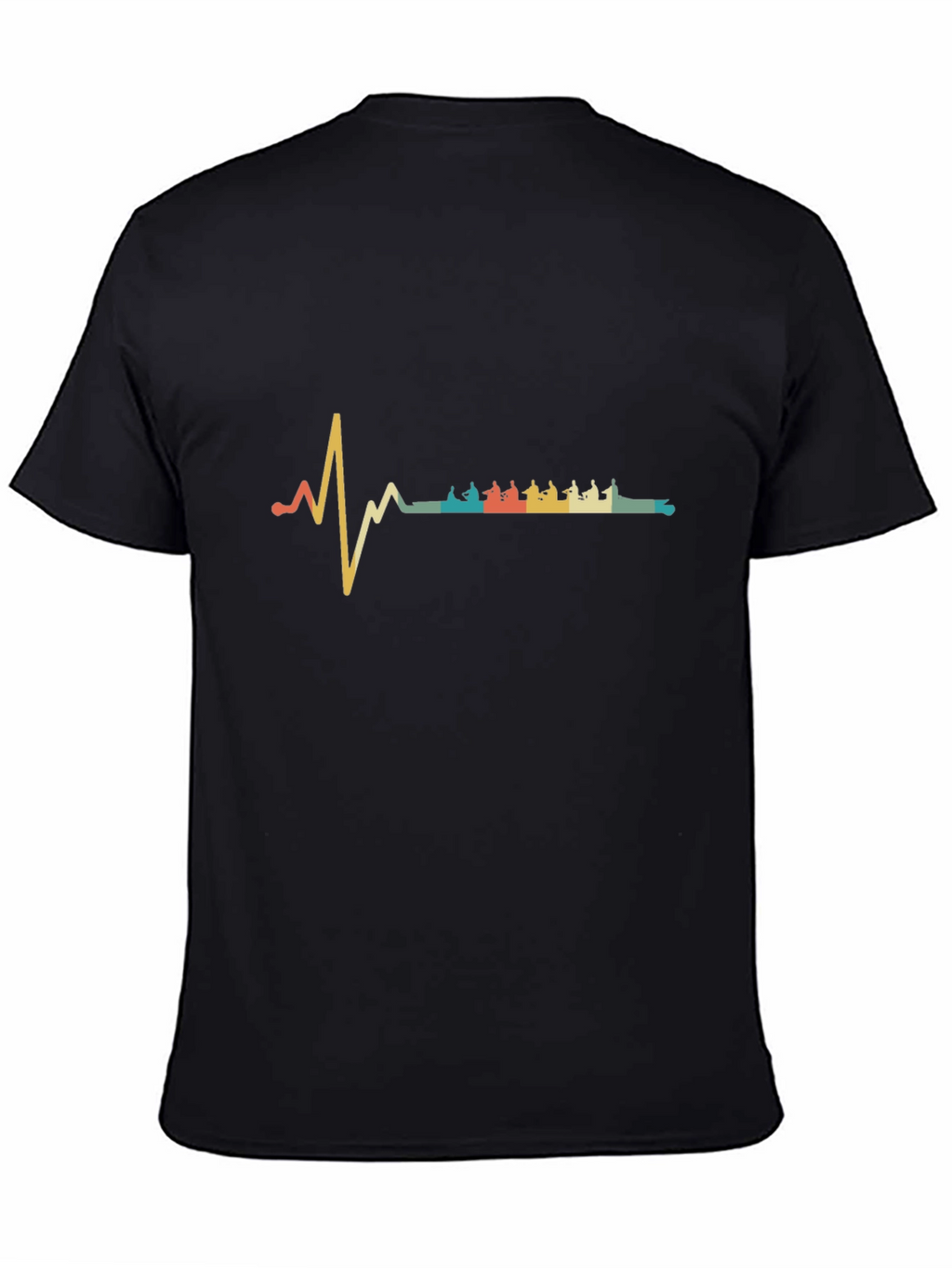 Rowing Heartbeat T-Shirt - Retro Crew Team Tee