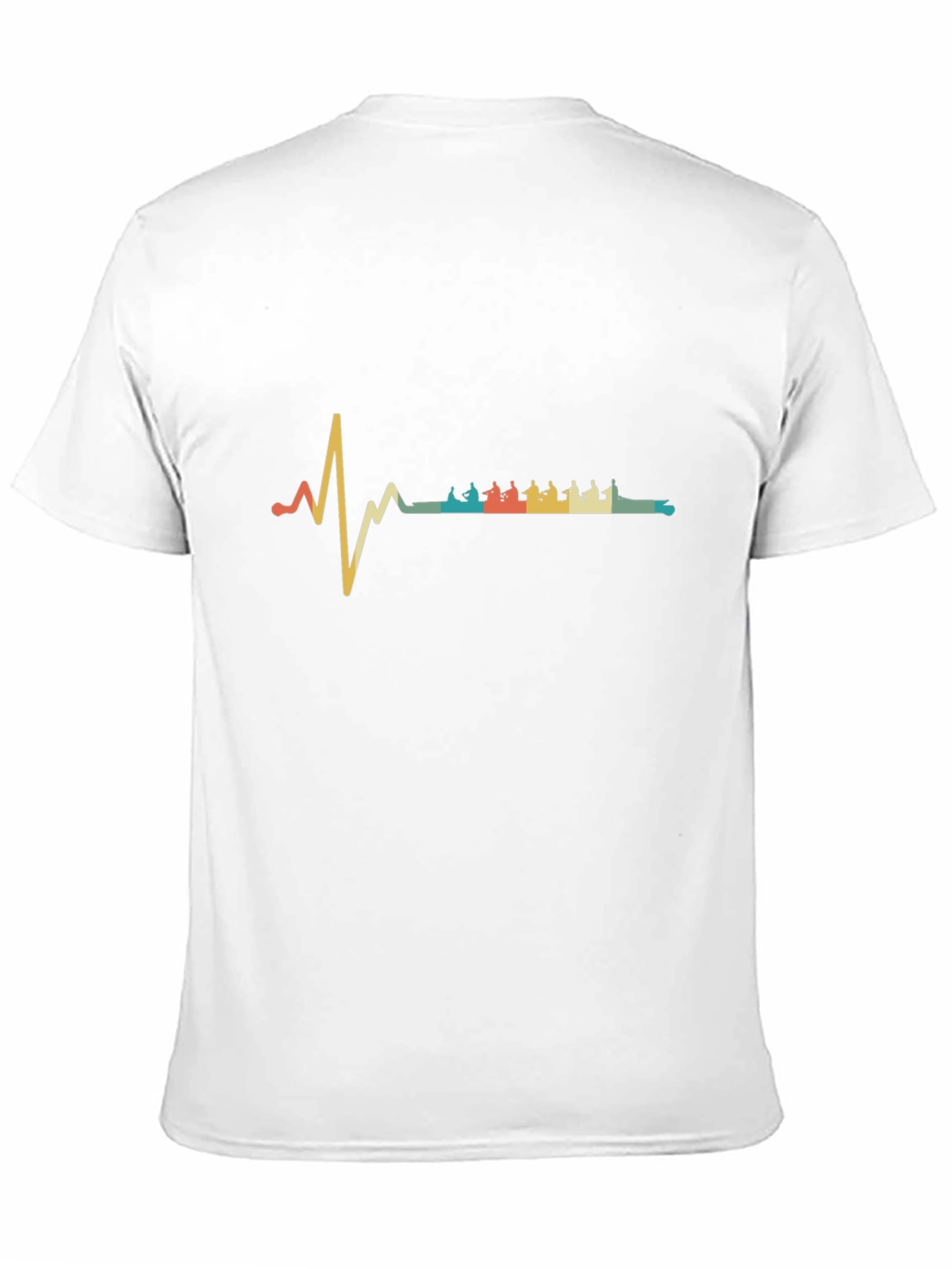 Rowing Heartbeat T-Shirt - Retro Crew Team Tee