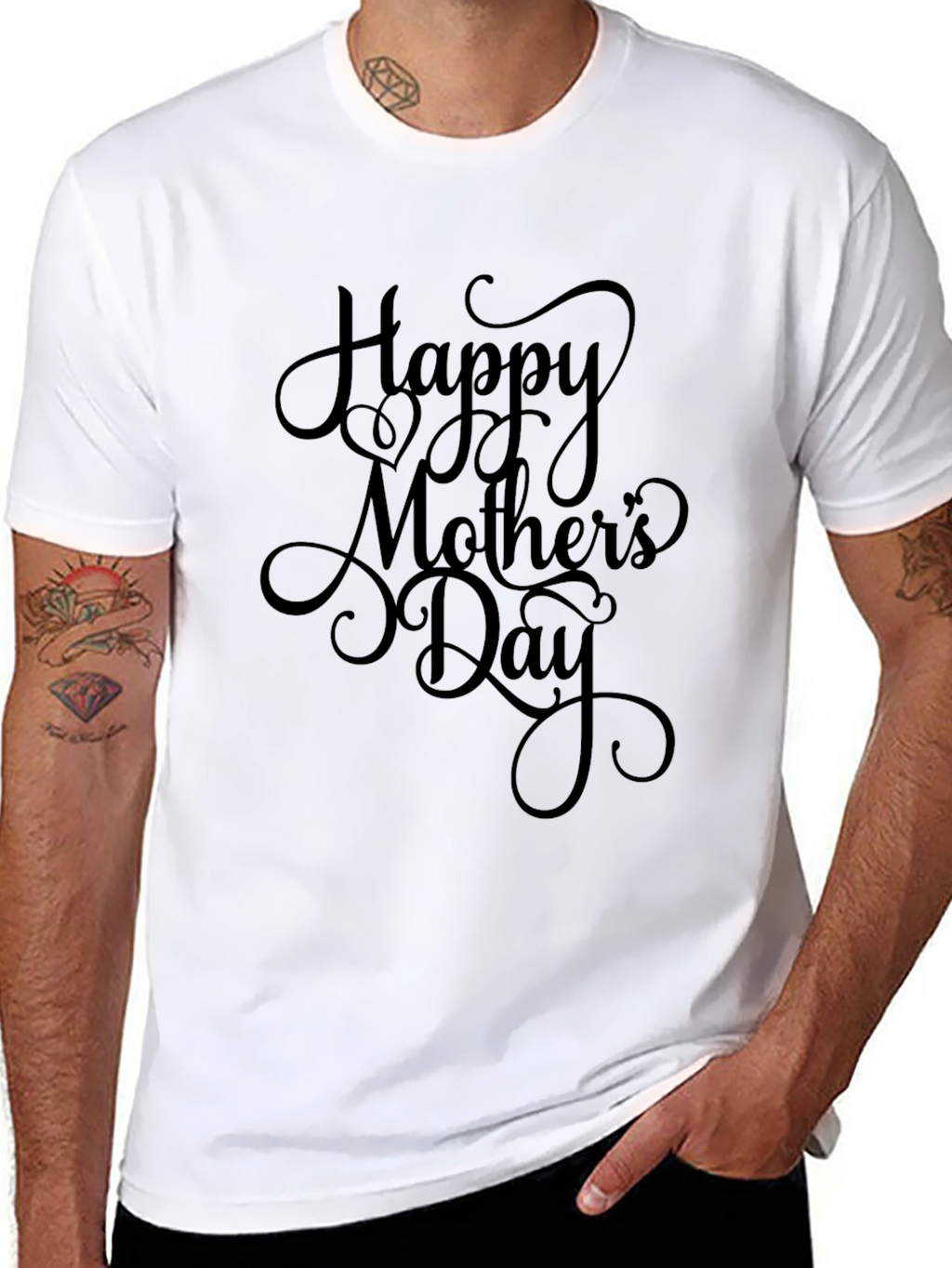 Happy Mothers Day Black T-Shirt