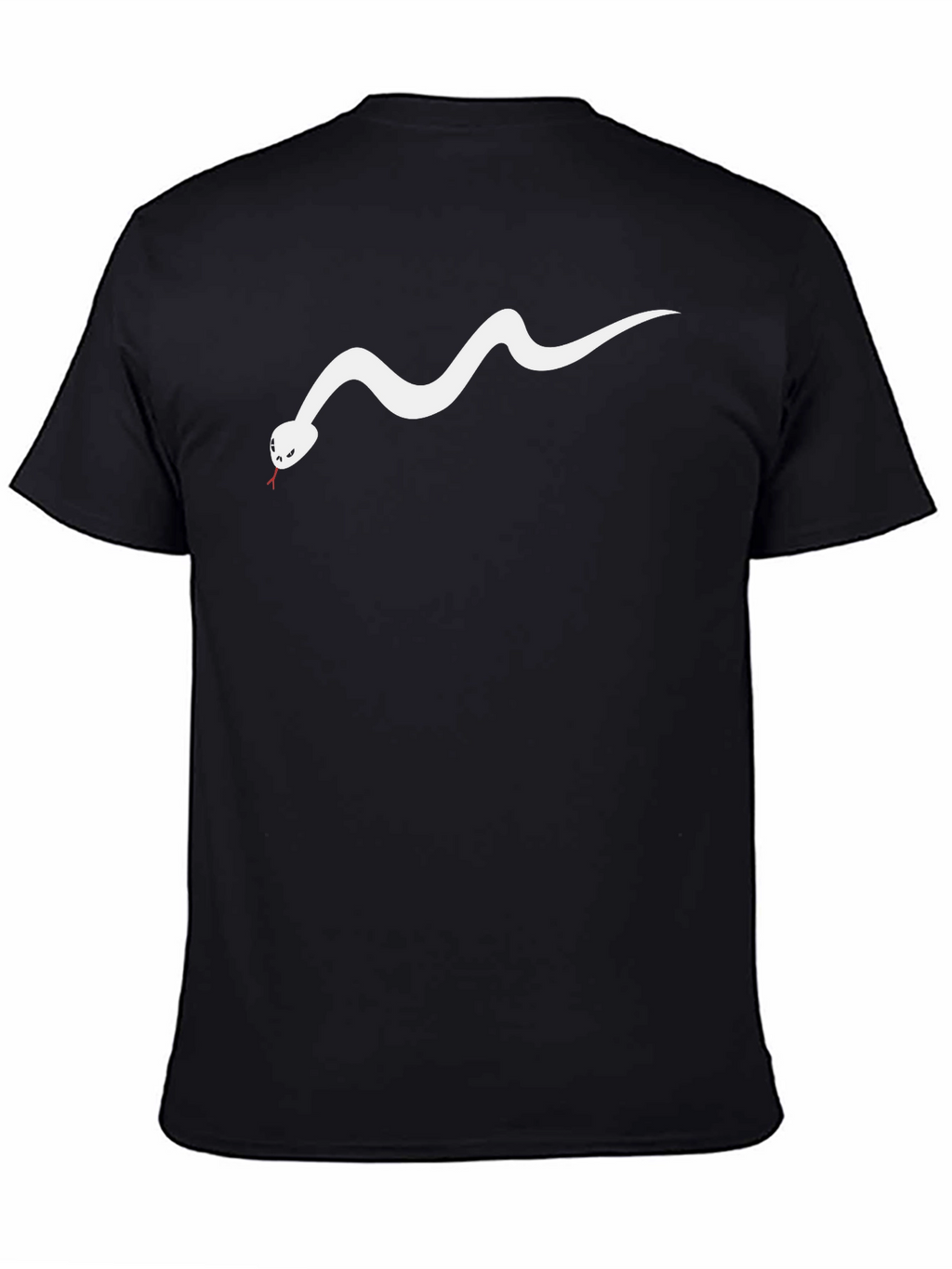 Black T-Shirt with Snake Graphic